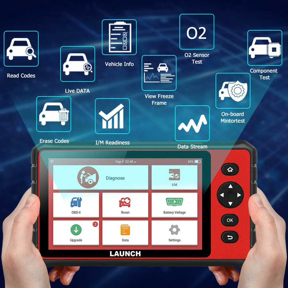 LAUNCH X431 CRP909C OBD2 сканер Профессиональный OBD 2 Автомобильный диагностический подушка