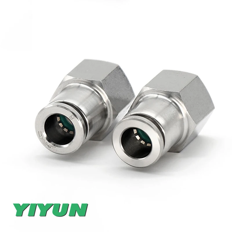 

304 stainless steel internal thread straight pneumatic fitting PCF4/PCF6/PCF8-M5/01/02/03/04