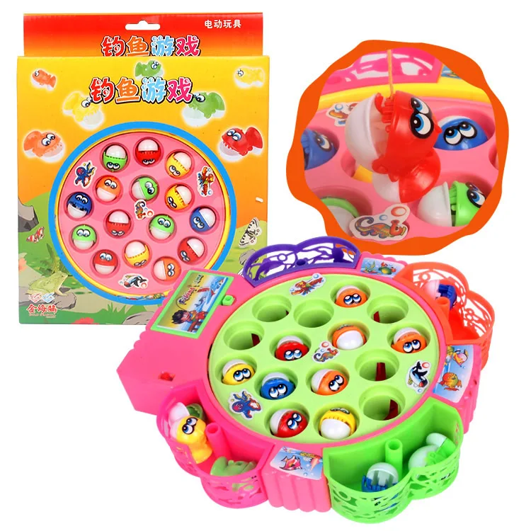 

Gold Seagull Children'S Educational Play House Toys Cartoon Music Rotating Electric Fishing Dribbling Drawer Set