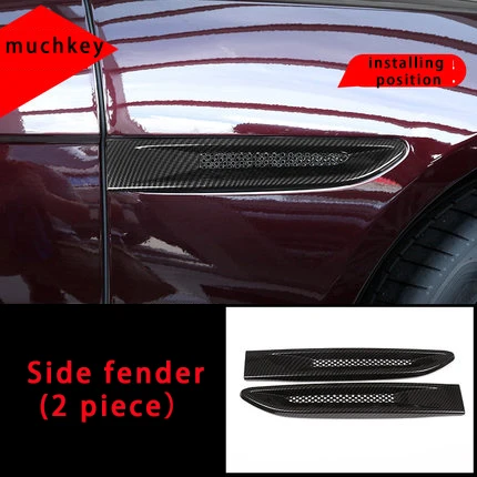 Для Jaguar XEL углеродное волокно боковое крыло формовочная отделка 2шт - Цвет: side fender