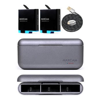 

MAXCAM for GoPro Hero 8 hero 7 hero 6 Black Battery or Triple Charger for Go Pro 8 battery full decode