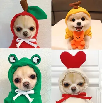 

Warm Dog Winter Clothes Cute Fruit Dog Coat Hoodies Fleece Pet Dog Costume Jacket for French Bulldog Chihuahua Ropa Para Perro