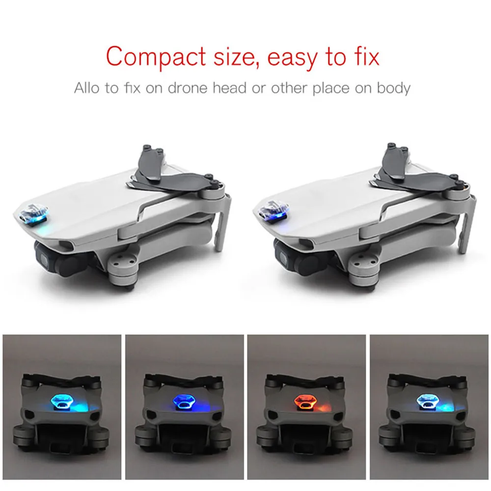 Buy Rechargeable Colorful Flash LED Night Flight Signal Indicator Light for Mavic Series Drone FPV Racing Drone RC Car Accessories
