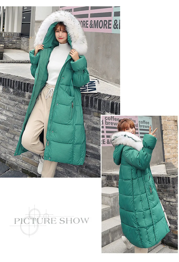 Зимняя женская длинная куртка для фотосессии,, стиль, пуховик, хлопковая стеганая одежда, корейский стиль, свободный крой, выше колена, хлопок