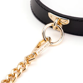 Sexy Genuine Leather Chain Collars With Leash BDSM Bondage Fetishs Collar Adult Lingerie Sex Accessories For Woman Jeux Sexuel 4