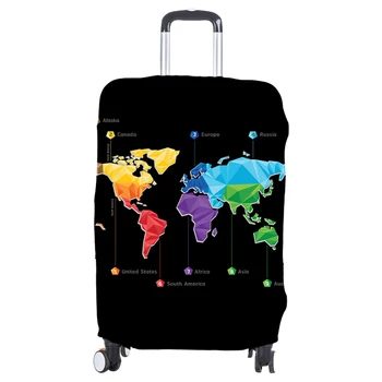 

Washable Decorative Zipper Closure Anti Dust Luggage Cover Durable Practical Wear Resistant Protective Travel Thickened Printed