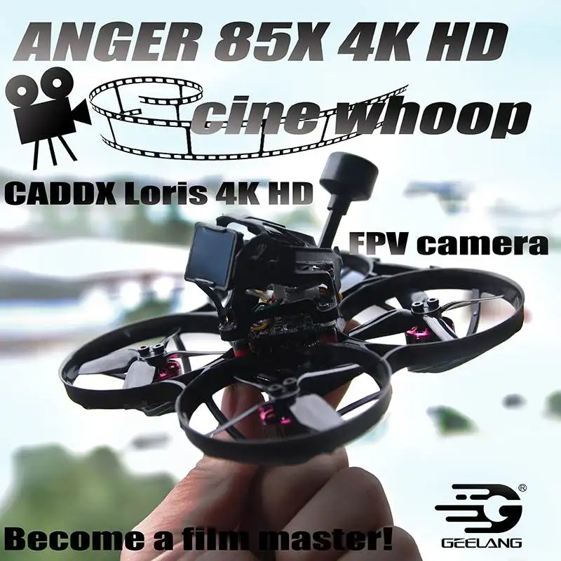 GEELANG Anger 85X 4K HD 85 мм F4 OSD 4S фильм w/ 40CH 25-200mW VTX Caddx Loris камера CineWhoop FPV гоночный Дрон PNP BNF |