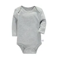 Lawadka 3-24M Cotton Bodysuit For Newborns Four Season Long Sleeve Infant Baby Girls Boys Clothes Jumpsuit Solid Baby's Rompers 3