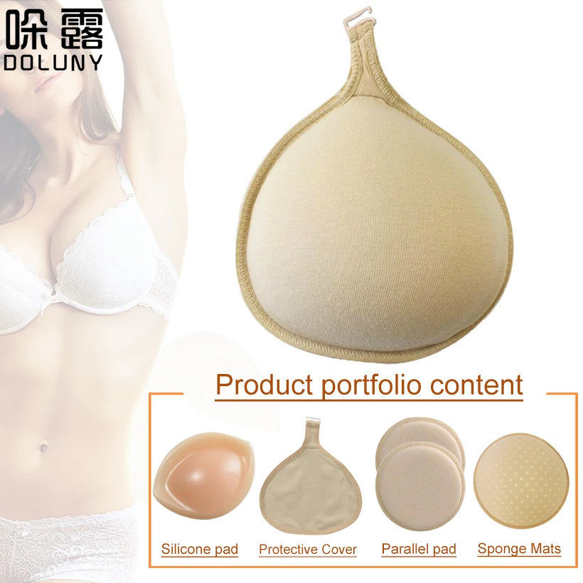 

Triangle Sponge Breast Forms Fake Breast Prosthesis With Hook Lightweight Assemble Silicone Breast Pad / Cover / Sponge Pad XL