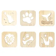 Новинка, инновационная Настольная лампа с питанием от USB, ночник в виде динозавра, деревянная декоративная лампа в виде животного для подарка