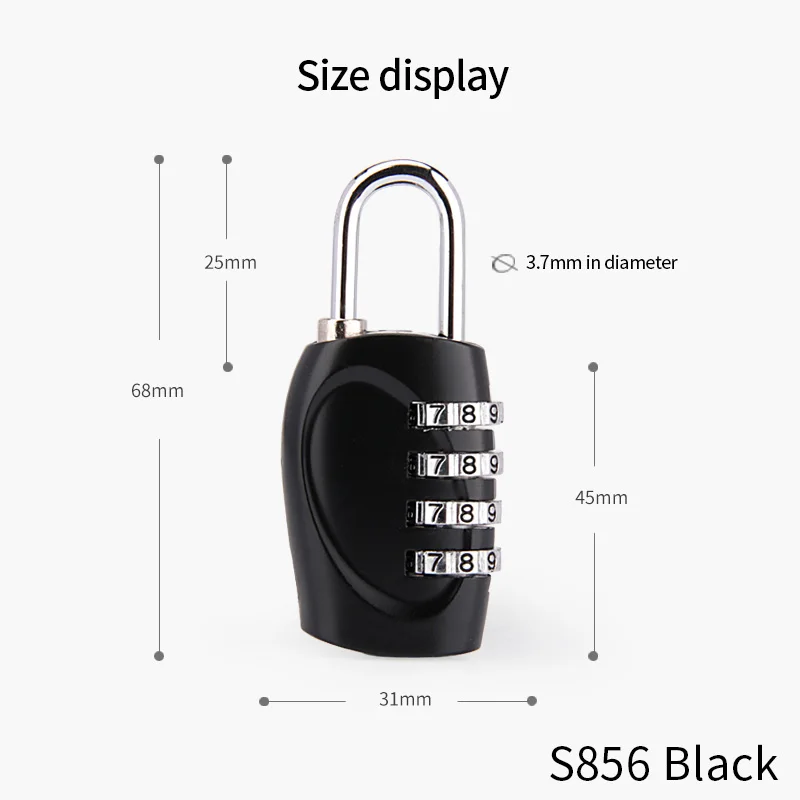 Trolley suitcase travel drawer tool bag lock gym locker lock combination lock durable metal padlock