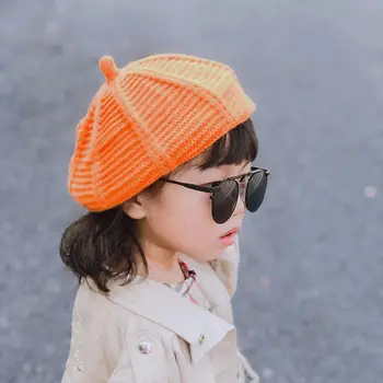 

Unisex Kids Children Knitted Berets Winter Warm Pumpkin Baby's Hat Painters Cap