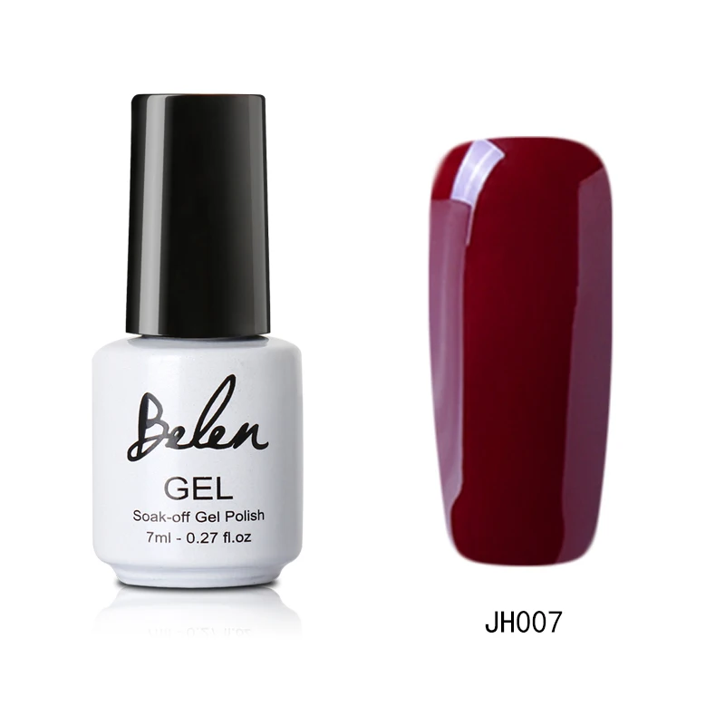 JH007 Belen 7 мл 36 красный цвет УФ светодиодный Гель-лак для ногтей Полуперманентная краска гель лак штамповка эмаль геллак лак - Цвет: JH007