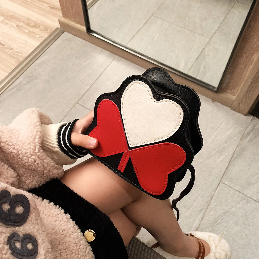 2019 Girl Backpacks Coin Purse Handbag Children Wallet Small Kids Shoulder Handbag Crossbody Purse Money Baby Heart Bags 823