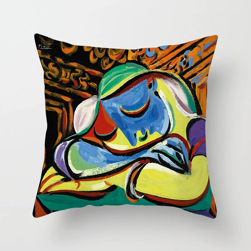 ZENGA картина маслом Пикассо наволочка декоративные подушки для дивана наволочка из полиэстера Чехол на подушку художественные подушки - Цвет: 13
