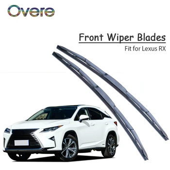 

Overe 1Set Rubber Car Front Wiper Blade Kit For Lexus RX350 RX450H RX400H Wiper Cleaning Brushes Original replace Accessories
