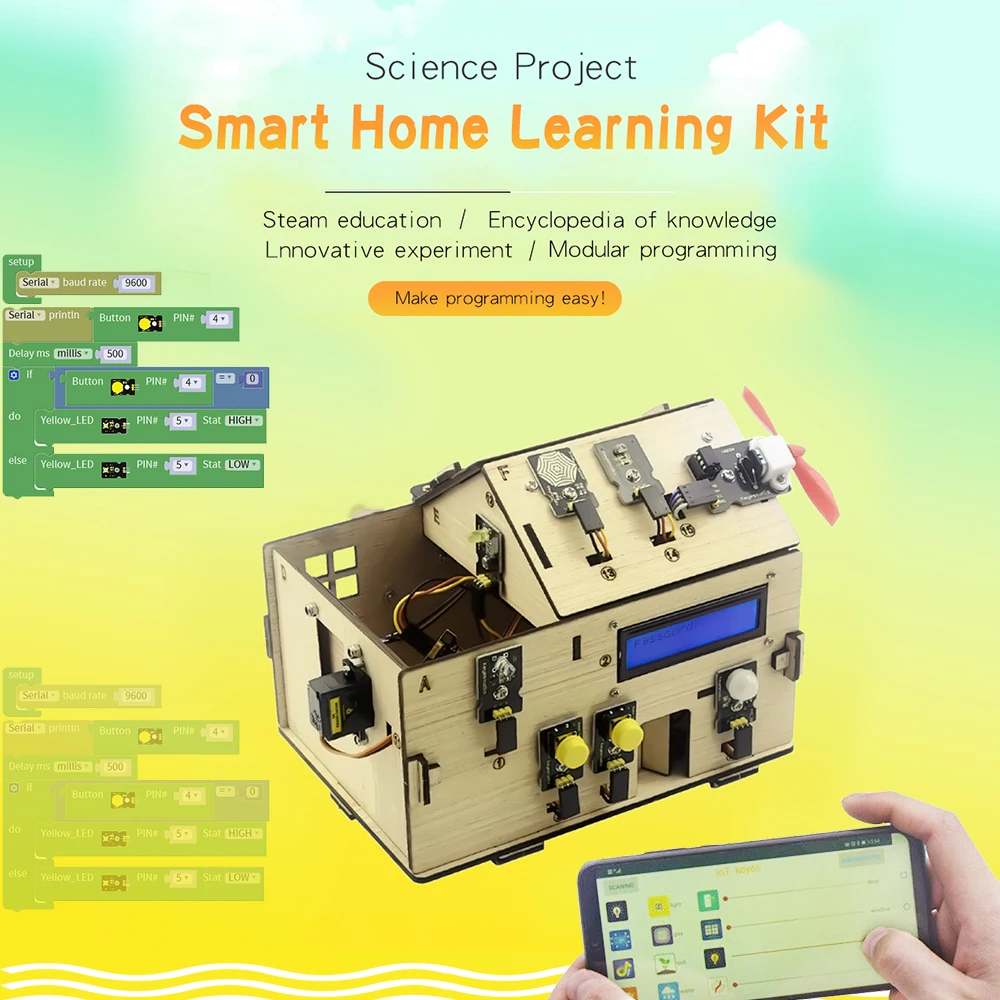 

Keyestudio Smart Home Kit with PLUS Board for Arduino DIY STEM