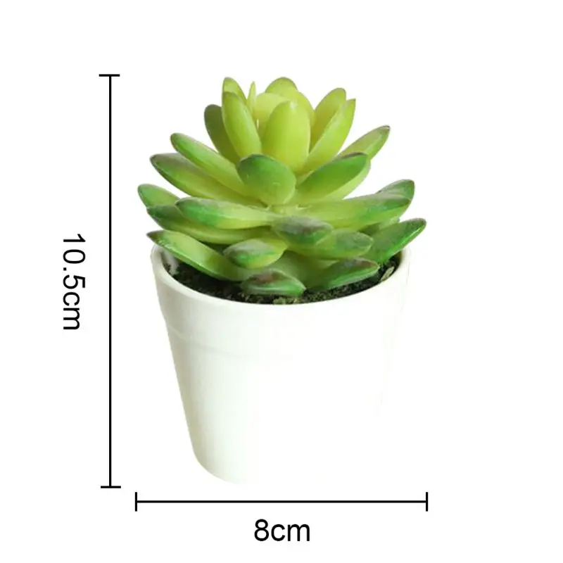 Искусственные влагозапасающие растения с пластиковым горшком мини-размера декоративный искусственный суккулент растения Кактус в горшке - Цвет: A3