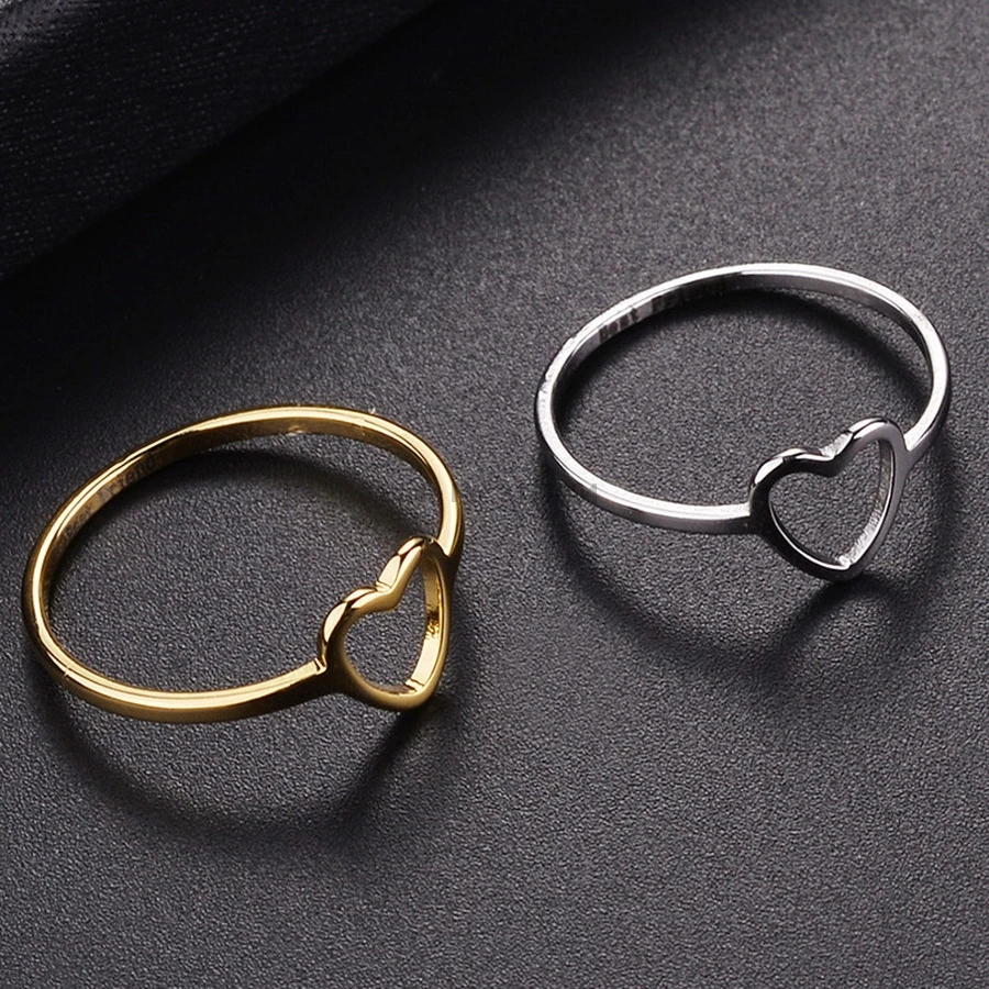 500pcs 최고의 친구 반지 소녀 우정 약속 사랑 심장 공예 반지