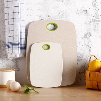 

Cutting Board Non-Slip 2pcs Eco-Friendly Wheat Straw Chopping Board Kitchen Fruit Food Vegetable Board Kitchen Accessories