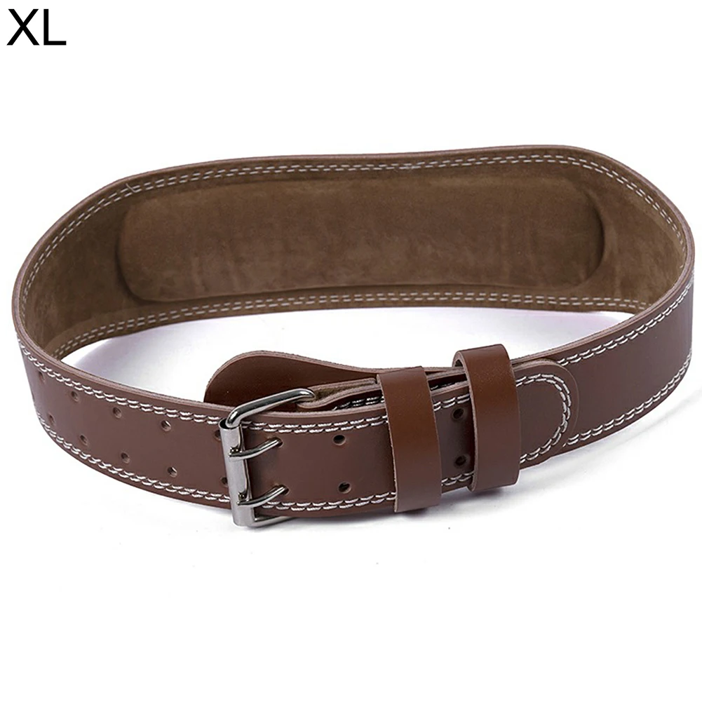 Leather Weightlifting Belt Gym Fitness Crossifit Dumbbell Barbell Powerlifting Back Support Power Training Belt PU 10.8 CM