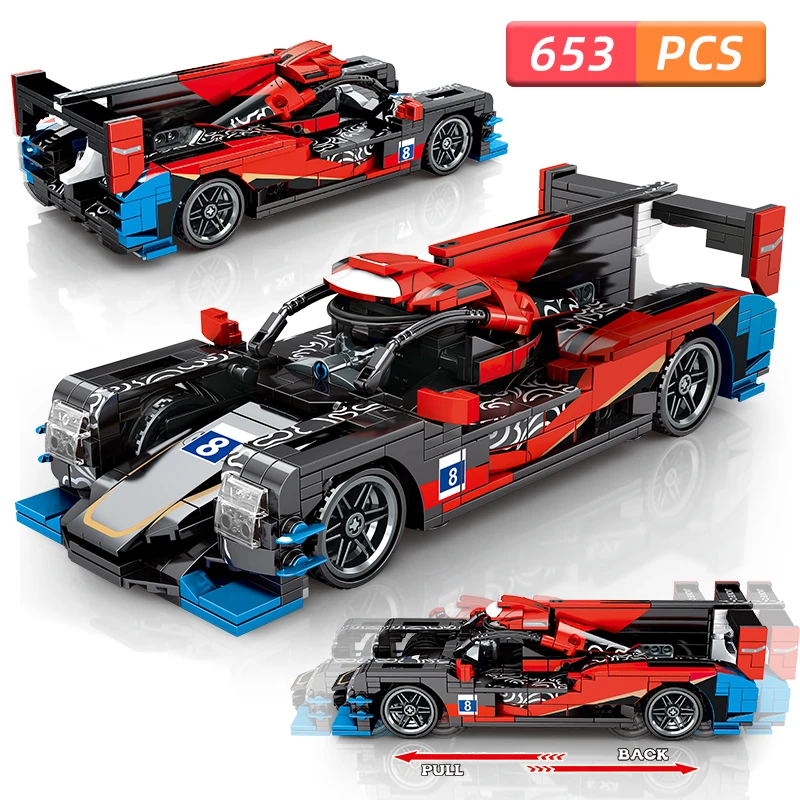 

Pull Back Car Toys For Boys Girls City Building Blocks Technic Formula Racing Car Model Educational Toys For Children Gift Sembo