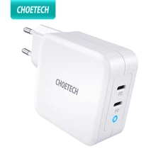 Зарядное устройство CHOETECH PD 100 Вт GaN с двумя USB-портами типа C для MacBook Air iPad iPhone 12 Pro Samsung Huawei ASUS, настенное зарядное устройство для Lenovo DELL