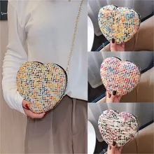 Женская сумка через плечо в форме сердца, Повседневная простая женская сумка на плечо, Женская универсальная дорожная сумка-мессенджер, Bolsa Feminina#57