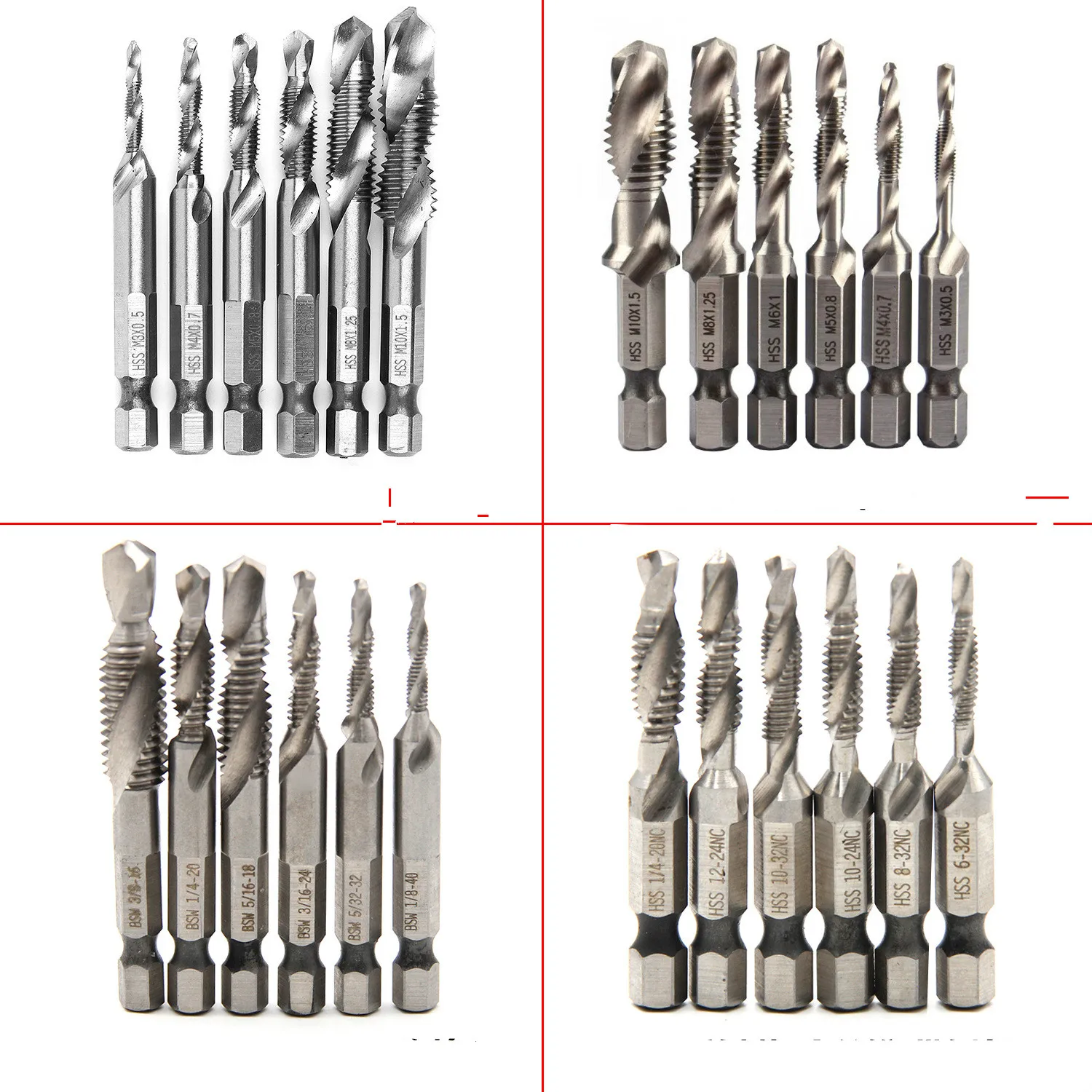 

6PCS formula American British drill bit compound tap high speed steel multi-function drill bit drill bit set power tools