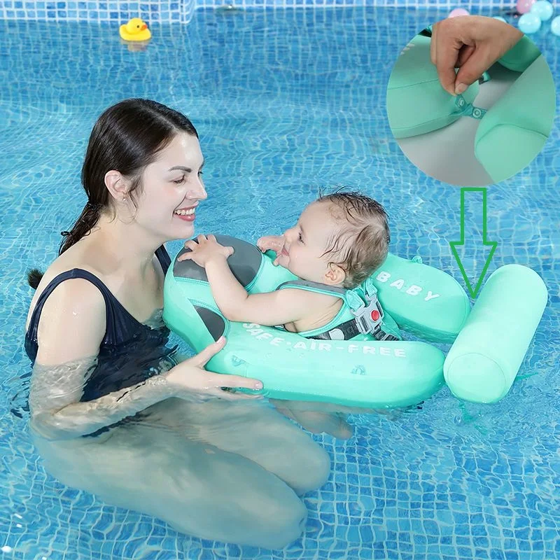 Baby Infant Non-Inflatable Float Lying Swimming Ring Children Waist Float Ring Floats Pool Toys Swim Trainer Sunshade Swim Ring