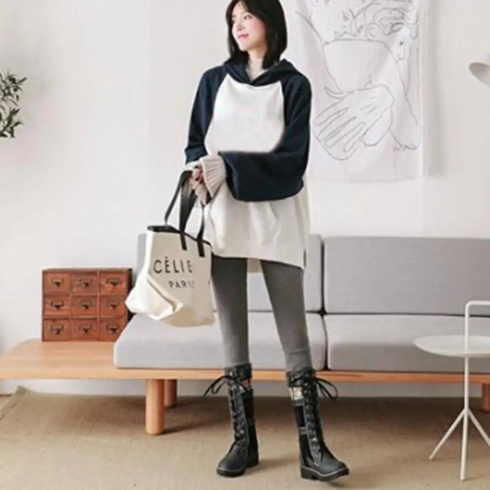 

The New Winter Thick With Thick Bottom British Tall Knight Martin Boots For Cylinder Knight Ladies Boots Mid-calf Moot Women