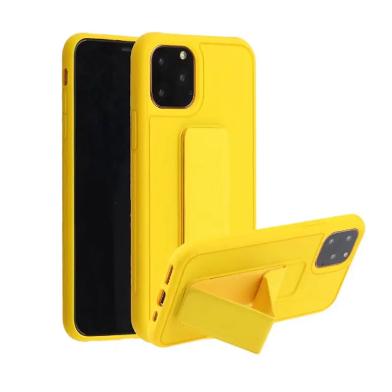 

Silicone Cover For IPhone 11 Candy Color Phone Holder Case For IPhone 11 Pro 11 Pro Max Luxury Magnetic Bracket Protection Cover