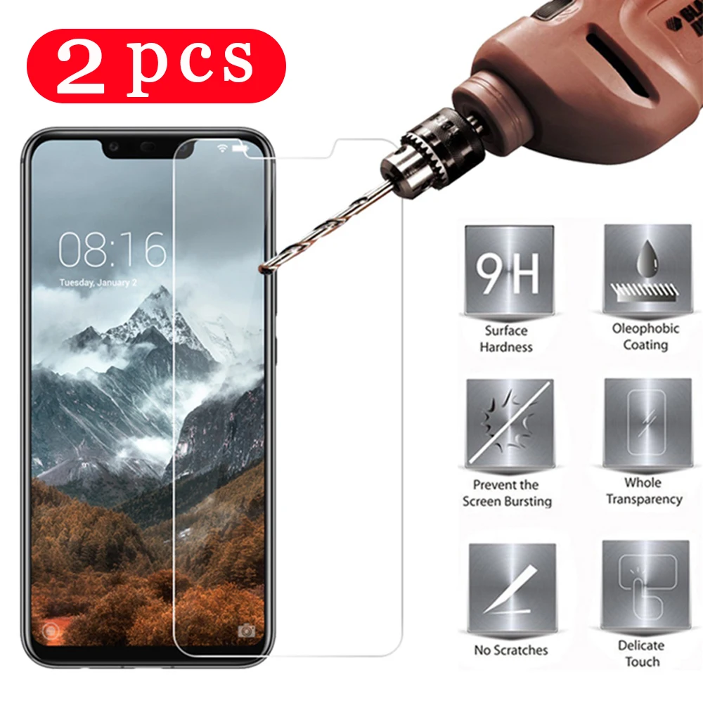 2 шт закаленное стекло для huawei p smart plus 2018 2019 Защитная пленка экрана телефона Z pro на