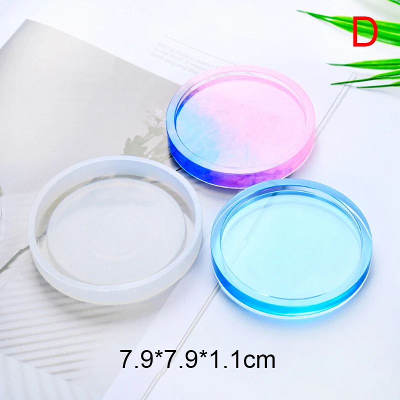 Coaster Resin Silicone Cup Mat Pad Mold Jewelry Making Epoxy Mould Tool Craft