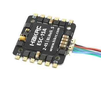

HAKRC 4 in 1 ESC 15A 2-4S BLHeli_S Dshot Oneshot Electronic Speed Controller for Mini F3 F4 Flytower RC Racing Drone Quadcopter