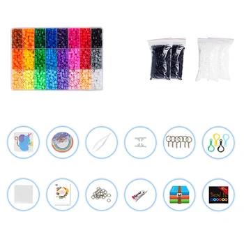 

7200pcs 5mm EVA DIY Fuse Beads Kit Educational Toy With Pegboards Adult Mini Decoration Mixed Color Kids Gift Handmade Craft