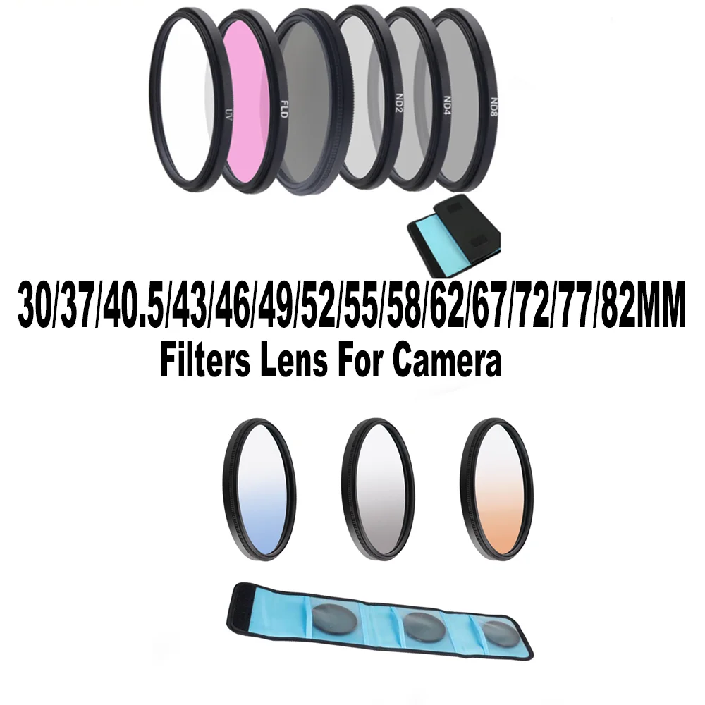 Для камеры Canon Nikon цветной фильтр объектив 30/37/40.5/43/46/49/52/55/58/62/67/72/77/82 мм Аксессуары