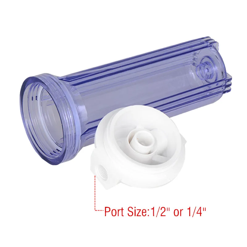 Питьевая вода фильтр Корпус 10-дюймовая шпилька для первого уровня воды очистители PPF фильтр предварительной очистки с трубные фитинги и RO ключ, дюймовый стандарт