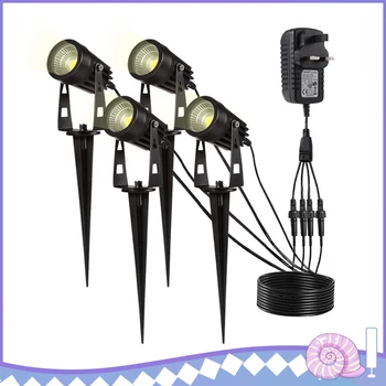 

4pcs Set Garden Lights Warm White Color LED Lights Patio Plant Lamps Outdoor Garden Light Waterproof Dropshipping