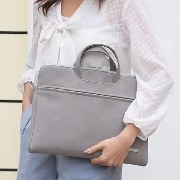 

DIHOPE Women Laptop Bags Notebook Carrying Case Briefcase For Macbook Air 13.3 14 15.6 Inch Men Handbags Shoulder Mouse Bag