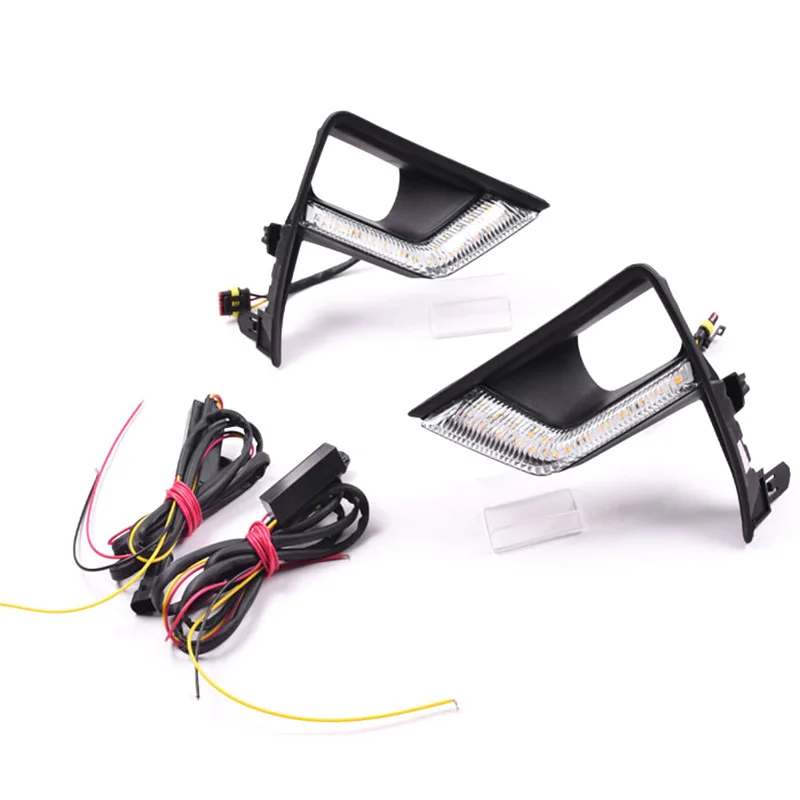 

LED Daytime Running Light for Toyota Land Cruiser Prado 2018 Car Accessories Waterproof 12V DRL Fog Lamp Decoration