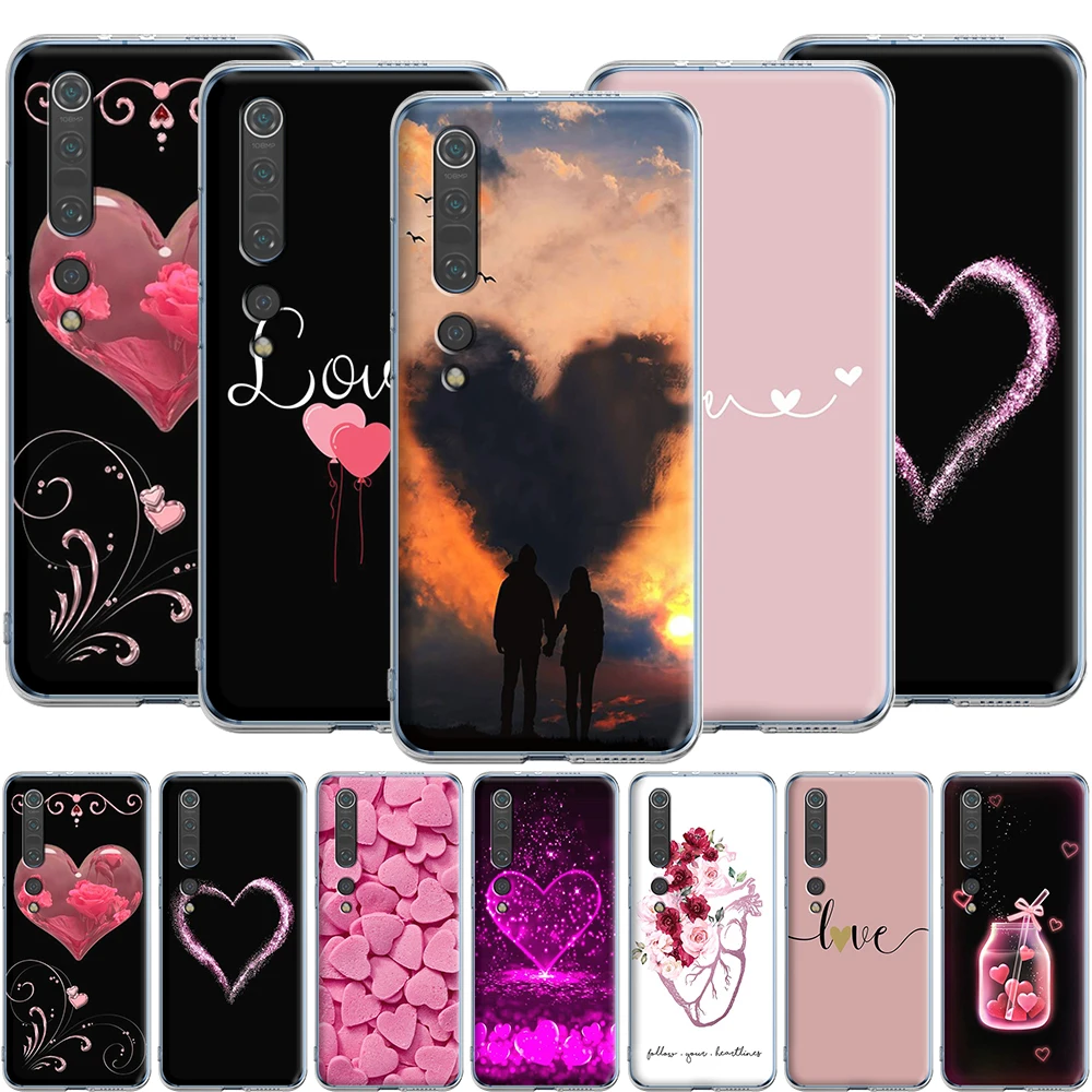 Силиконовый чехол Love Pink Heart для Xiaomi Redmi Note 9 Max 8T 8 7 6 5A 5 4X Pro Prime | Мобильные телефоны и