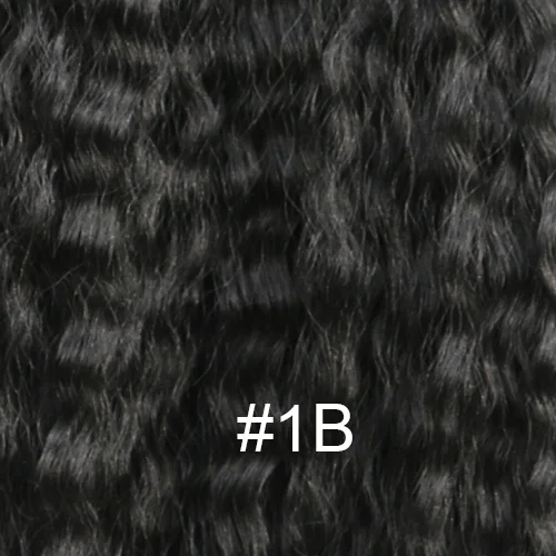 2 шт/лот цвет 613 кудрявые прямые волосы переплетение высокотемпературные синтетические волосы для наращивания - Цвет: # 1B