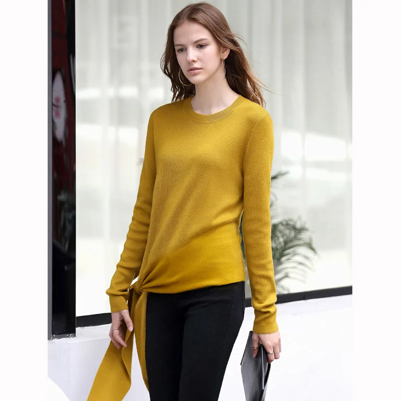 Amii Autumn Women Straps Sweater Female Elegant