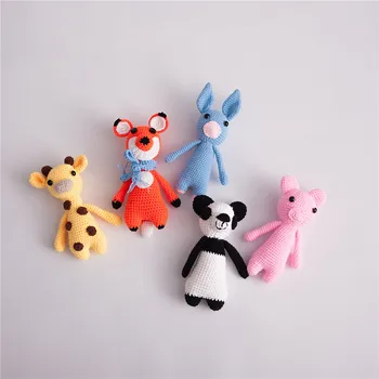 

Knit animal toy Photo Prop Crochet animal toys Handmade knit mohair doll Newborn photography props