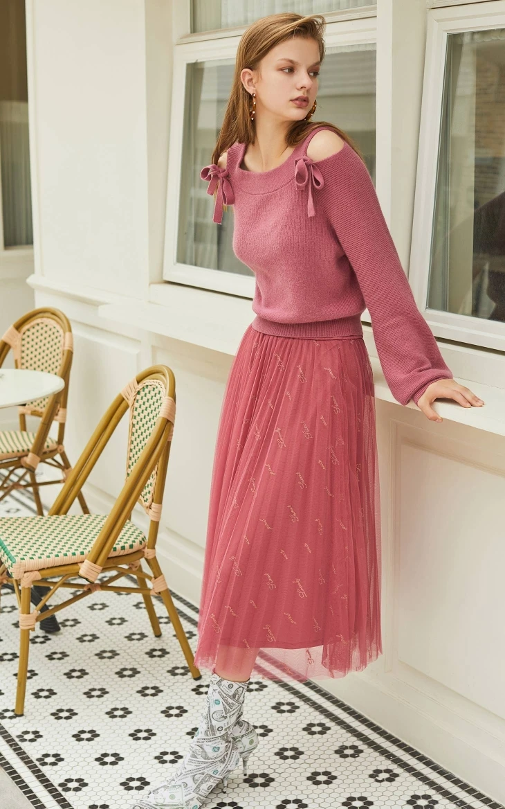 Vero Moda женское трикотажное платье из двух частей с кроличьим мехом и бантом | 319446529