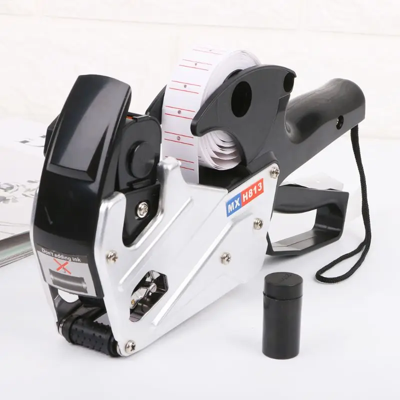 New MX-H813 A Line 8-digit Price Label Paper Labeling Machine For Retail Store Pricing Display Tool + Ink Roller | Компьютеры и офис