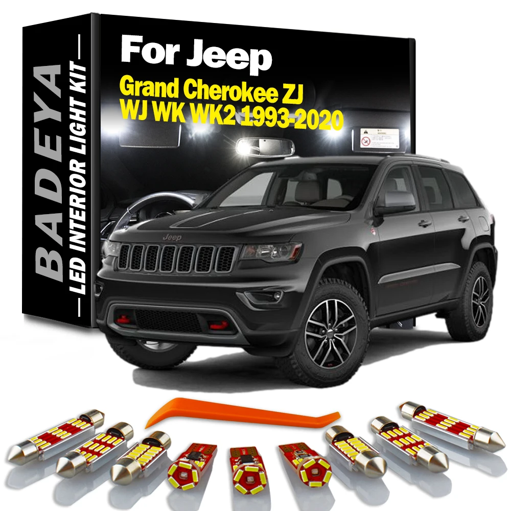 BADEYA Canbus для Jeep Grand Cherokee ZJ WJ WK WK2 1993-2019 2020 комплект автомобильных светодиодных ламп