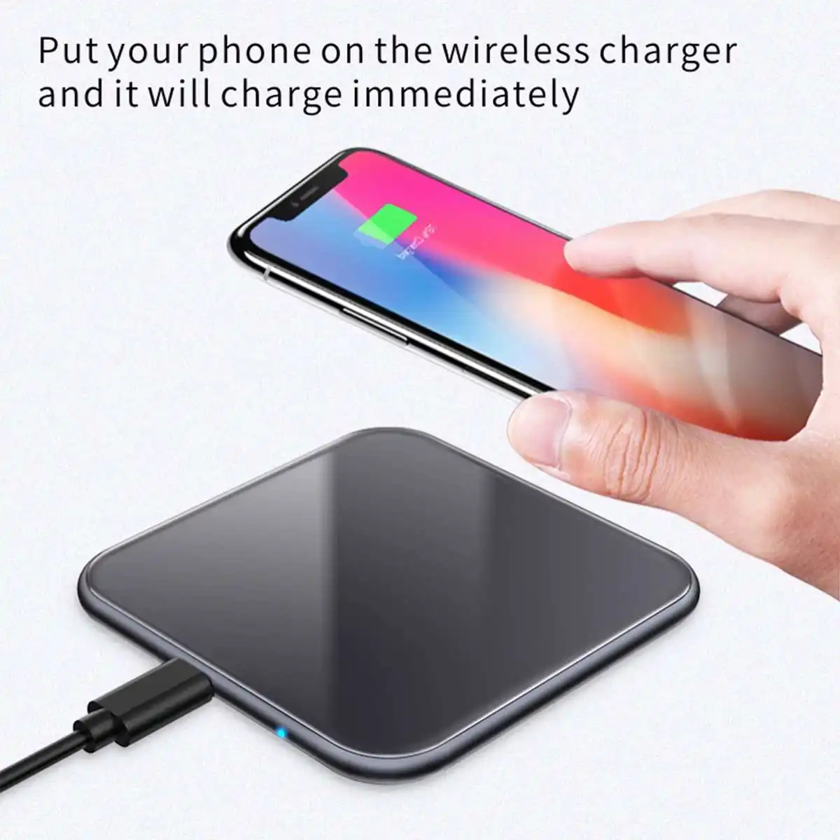 LED Indicator Light Charger Portable Mobile Phone Charger Wireless Tablet Charger For Wireless Charging Mobile Phone Laptop