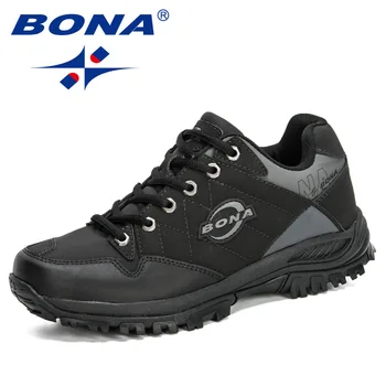 

BONA 2020 New Designers Action Leather Outdoor Casual Shoes Men Fashion Mesh Sneakers Man Leisure Footwear Walking Shoes Male
